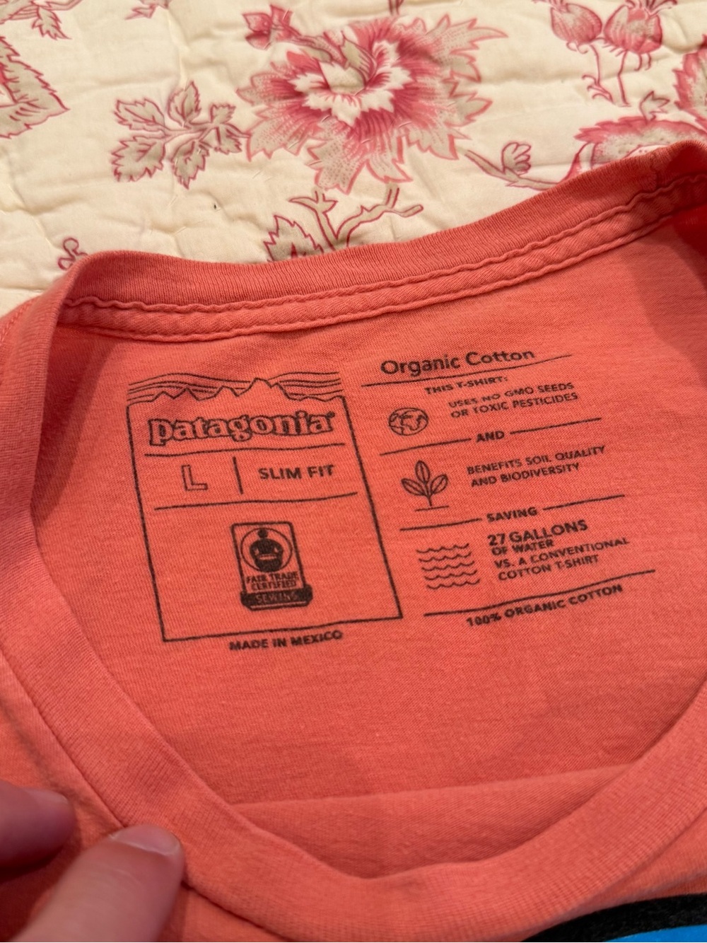 Patagonia Short-Sleeve Logo Tee in Coral Pink - Picture 3 of 3
